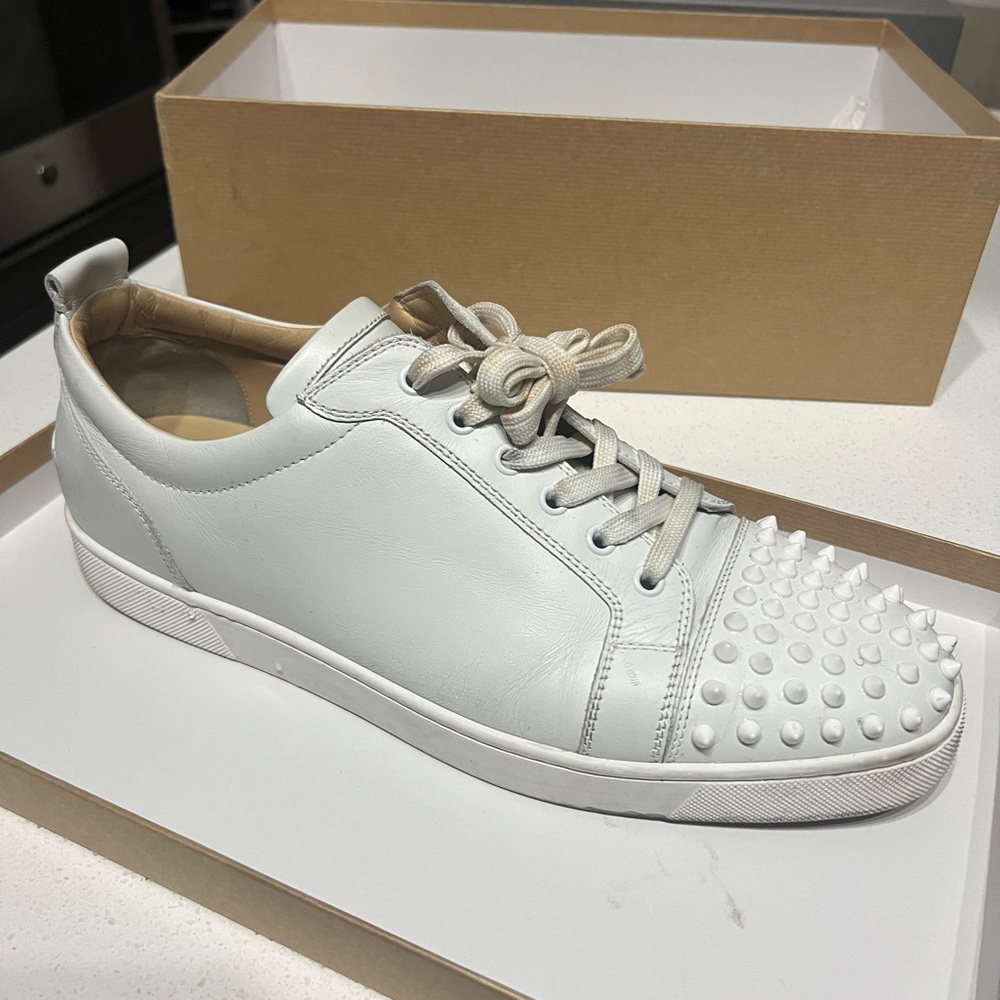 Christian Louboutin Men's Louis Junior Spiked Low-Top Sneakers